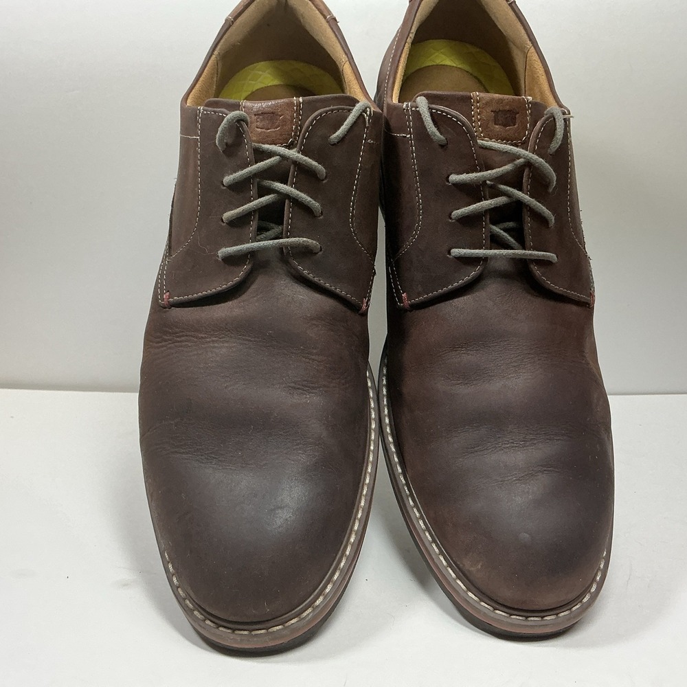 Florsheim Norwalk Plain Toe Oxford Brown Leather Shoes Comfortech Mens 13W - Picture 7 of 8